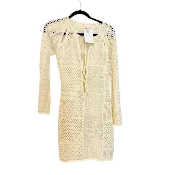 Capittana Women's Hope Crochet Swim Cove Up Dress Ivory Size Medium NWT - Picture 11 of 12